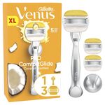 Venus - Gillette Venus Pro ComfortGlide Coconut Scented Women’s Razor, 1 Refill Razor - Yellow/White / Health and Personal Care Ξύρισμα Μπάνιο & Σώμα