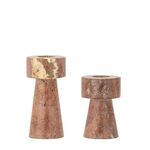 Bloomingville - Anneli Candle Holder - Rose - Travertine / Home and Kitchen Uncategorized (Home & Kitchen) Home & Kitchen
