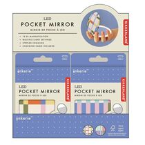 Kikkerland - Inkerie LED Pocket Mirror - 3.5 inches diameter / Beauty
