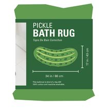 Kikkerland - Pickle Bath Rug - Green - 17 x 34 x 0.25 / Home and Kitchen