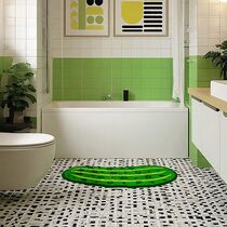Kikkerland - Pickle Bath Rug - Green - 17 x 34 x 0.25 / Home and Kitchen