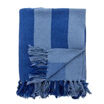 Bloomingville - Frello Throw - Blue - Recycled Cotton /