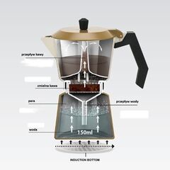 Aluminium moka pot MR-1657-3-BEIGE MAESTRO Καφετιέρες Συσκευές