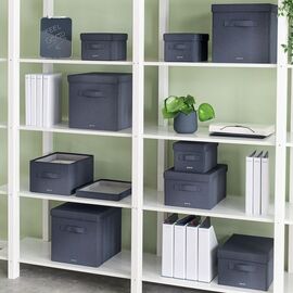 Leitz - Fabric Storage Box 2 Pieces - Grey / Home and Kitchen Αποθήκευση Σπίτι & Κουζίνα
