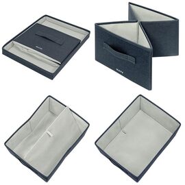 Leitz - Fabric Storage Box 2 Pieces - Grey / Home and Kitchen Αποθήκευση Σπίτι & Κουζίνα