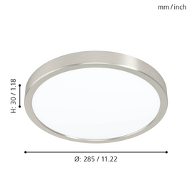 EGLO - FUEVA 5 CEILING - Brushed Steel - 285mm / Home and Kitchen Lightning Home & Kitchen