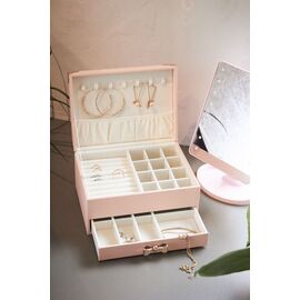 Gillian Jones - Large jewelry box with bow - Pink - Large / Home and Kitchen Αποθήκευση Σπίτι & Κουζίνα