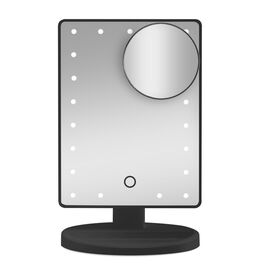 Gillian Jones - Makeup Mirror with LED Light, Touch Function, and GWP Suction Cup Mirror - White / Beauty Tools & Accessories Makeup