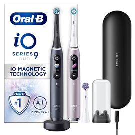 Oral-B - iO9 Duo Pack Black Onyx & Rose Quartz Electric Toothbrush / Health and Personal Care Υγιεινή Στόματος Προσωπική Φροντίδα