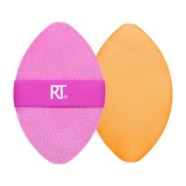 Real Techniques - Miracle 2-in1 Powder Puff Duo - Pink/Orange / Beauty Tools & Accessories Makeup