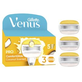 Venus - Gillette Venus Pro ComfortGlide Coconut Olay Razor Blades - Yellow/White - 3 pcs / Health and Personal Care Accessories Woman Care