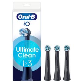 Oral B - iO Series Ultimate Clean Replacement Brush Heads - Black - 3 count / Health and Personal Care Υγιεινή Στόματος Προσωπική Φροντίδα