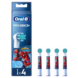 Oral B - Pro Kids Toothbrush Heads Featuring Spiderman - White - 4 count / Health and Personal Care Υγιεινή Στόματος Προσωπική Φροντίδα