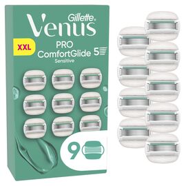 Venus - Gillette Venus Pro ComfortGlide Sensitive Razor Blades - Green/White - 9 pcs / Health and Personal Care Ξύρισμα Μπάνιο & Σώμα