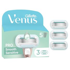 Venus - Pro Smooth Sensitive Razor Blades - Green/White - 3 pcs / Health and Personal Care Αξεσουάρ Ομορφιάς Γυναικεία Περιποίηση