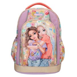 Topmodel - School Backpack GIRL POWER - Beige, Lilac, and Coral (413285) / Luggage and Travel Gear Σακίδια Πλάτης Βαλίτσες & Τσάντες