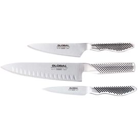 Global - Classic 3 Piece Knife Set with Fluted Cooks Knife (G-773889) / Home and Kitchen Κουζίνα Σπίτι & Κουζίνα