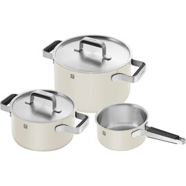 Zwilling - Pure Pots and pans set - Elfenben-Hvid - 3-pcs, 18/10 stainless steel / Home and Kitchen Κουζίνα Σπίτι & Κουζίνα