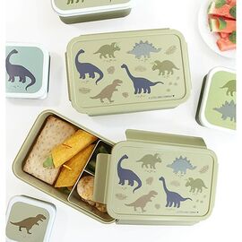 A little lovely company - Bento Lunch box - Dinosaurs - 22 x 7.5 x 14.5 cm / Home and Kitchen Κουζίνα Σπίτι & Κουζίνα