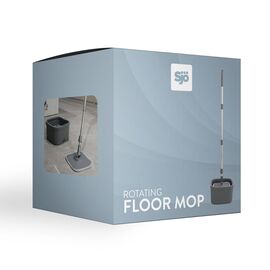 Sjö & Hav - Rotating Floor Mop - Telescopic Length: 110–130 cm, Bucket Dimensions: 29 × 29 × 17 cm / Home and Kitchen Καθαρισμός Σπίτι & Κουζίνα