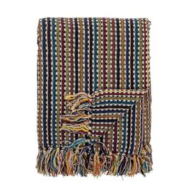 Bloomingville - Lazzario Recycled Cotton Throw 160x130 cm - Blue / Home and Kitchen Κουζίνα Σπίτι & Κουζίνα