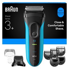 Braun - Series 3+ Electric Shaver with Beard Trimmer Attachment, Wet & Dry - 3010BT - Blue / Health and Personal Care Κουρευτικές & Ξυριστικές Ανδρική Περιποίηση