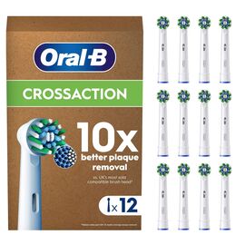 Oral B - Pro Cross Action Toothbrush Heads - White - 12 Counts / Health and Personal Care Υγιεινή Στόματος Προσωπική Φροντίδα