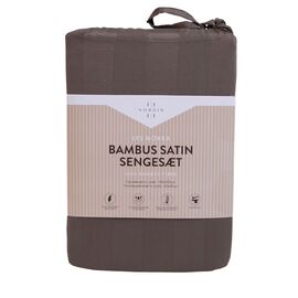 Nordisk - Noel Bamboo Satin Bedding - Light Mocha - 140x200 cm, 60x63 cm / Home and Kitchen Κλινοσκεπάσματα Σπίτι & Κουζίνα