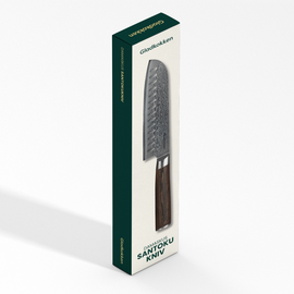Gladkokken - Damascus Santoku Knife - 18 cm Blade / Home and Kitchen Κουζίνα Σπίτι & Κουζίνα