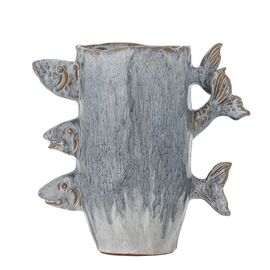 Bloomingville - Tace Vase - Blue - Stoneware / Home and Kitchen Διακόσμηση Σπίτι & Κουζίνα