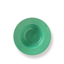 Lyngby Porcelæn - Rhombe Color Soup Plate 24.5 cm - Green / Home and Kitchen Κουζίνα Σπίτι & Κουζίνα
