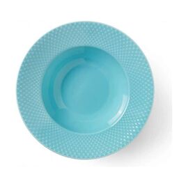 Lyngby Porcelæn - Rhombe Color Soup Plate 24.5 cm - Turquoise / Home and Kitchen Kitchen Home & Kitchen