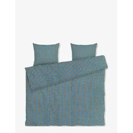 Juna - Bæk&Bølge Bed Linen 200x220 cm - Blue & Ochre / Home and Kitchen Κλινοσκεπάσματα Σπίτι & Κουζίνα