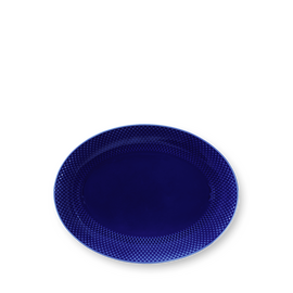 Lyngby Porcelæn - Rhombe Color Oval Serving Dish 35x26.5 cm - Dark Blue / Home and Kitchen Κουζίνα Σπίτι & Κουζίνα