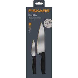 Fiskars - Hard Edge Knife Set - Chef's Knife 20 cm + Vegetable Knife 11 cm / Home and Kitchen Κουζίνα Σπίτι & Κουζίνα