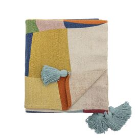 Bloomingville MINI - Colorine Throw - Blue / Home and Kitchen Kitchen Home & Kitchen