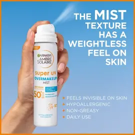 Garnier -Ambre Solaire -Super UV Over Makeup Mist - SPF 50+ - 75 ml / Beauty Αντιηλιακά Προστασία Ήλιου