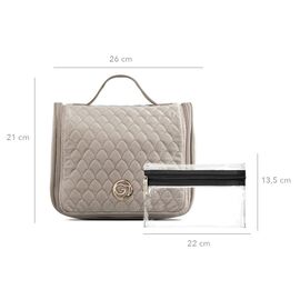 Gillian Jones - Organizer Cosmetic Bag Beige velour / Beauty Αξεσουάρ Ομορφιάς Γυναικεία Περιποίηση