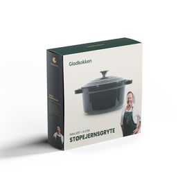 Gladkokken - Cast iron casserole with lid - Deep bottle green - Ø24 cm / Home and Kitchen Κουζίνα Σπίτι & Κουζίνα