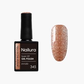 Nailura - Gel Polish 345 - Bronze Red Glitter - 10 ml / Beauty Νύχια Μακιγιάζ