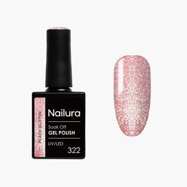 Nailura - Gel Polish 322 - Peach Glitter - 10 ml / Beauty Νύχια Μακιγιάζ