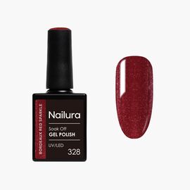 Nailura - Gel Polish 328 - Bordeaux Red Sparkle - 10 ml / Beauty Νύχια Μακιγιάζ