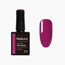 Nailura - Gel Polish 331 - Dark Plum Purple Glitter - 10 ml / Beauty Νύχια Μακιγιάζ