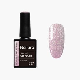 Nailura - Gel Polish 337 - Pearlized Pink Glitter - 10 ml / Beauty Νύχια Μακιγιάζ