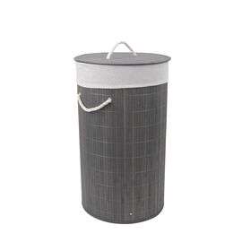 Nordis - Gray Bamboo Laundry Basket - Gray - 35 cm x 60 cm / Home and Kitchen Μπάνιο Σπίτι & Κουζίνα
