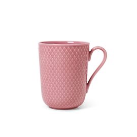 Lyngby Porcelæn - Rhombe Color Mug With Handle 33 cl - Rose / Home and Kitchen Κουζίνα Σπίτι & Κουζίνα