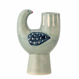 Bloomingville - Trudy Candlestick H12.5 cm - Blue Stoneware / Home and Kitchen Διακόσμηση Σπίτι & Κουζίνα