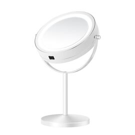 Gillian Jones - Table mirror with LED light & x10 magnification - White - 17.5 cm diameter, 32 cm height / Beauty Tools & Accessories Makeup