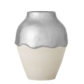 Bloomingville - Silvio Vase - Silver - Stoneware / Home and Kitchen Διακόσμηση Σπίτι & Κουζίνα