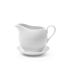 Lyngby Porcelæn - Rhombe White Sauce Boat 67 cl / Home and Kitchen Kitchen Home & Kitchen